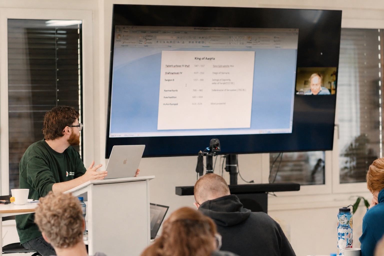 Classroom teaching at YWAM Lausanne as the French/English DTS begins