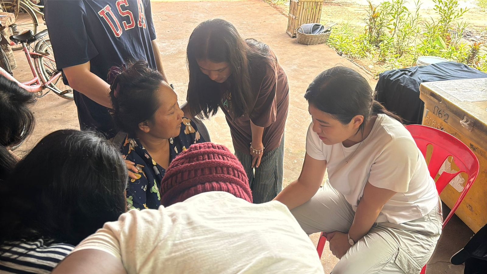Our team on outreach in Cambodia